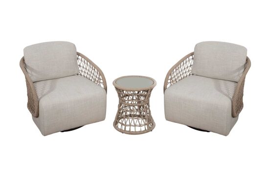 CS01 ELY FİSKOS SET 2 SANDALYE+SEHPA 84x74x73-45x45x45cm - 2