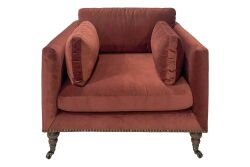 CURL TEKLİ KOLTUK BORDO 85x90x67cm (NAPOLİ 219) - 3