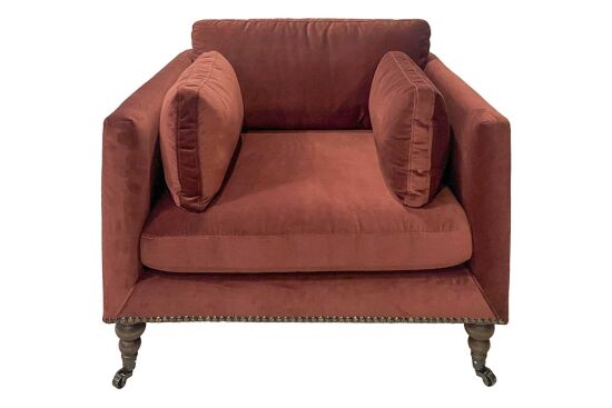 CURL TEKLİ KOLTUK BORDO 85x90x67cm (NAPOLİ 219) - 3
