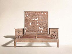 DAHALIA YATAK+2 KOMODİN 160x210x185cm NEW-04-03 - KERVAN