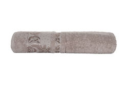 DAMASK BORDÜRLÜ DESEN HAVLU KAHVERENGİ 70x140cm (TRY) - 3