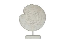DEKORATİF ESKİ YİNG YANG HEYKEL KREM 40x30x10cm - KERVAN