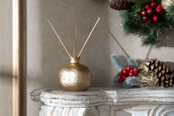 DEKORATİF NAR 10X10 CM GOLD - 7