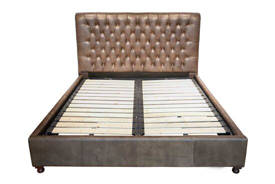 DERİ YATAK KAHVE 180x200cm RBD002 - 5
