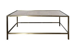ELEGANCE DİKDÖRTGEN ORTA SEHPA PİRİNÇ ESKİTME 70X120X46 CM - 3