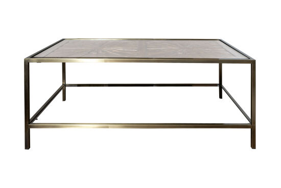 ELEGANCE DİKDÖRTGEN ORTA SEHPA PİRİNÇ ESKİTME 70X120X46 CM - 3