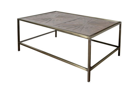ELEGANCE DİKDÖRTGEN ORTA SEHPA PİRİNÇ ESKİTME 70X120X46 CM - 4