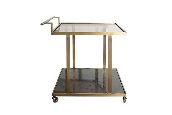 ELEGANCE SERVİS ARABASI DİKDÖRTGEN PİRİNÇ ESKİTME (73x50 H:81,5cm) - 2