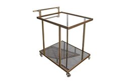 ELEGANCE SERVİS ARABASI DİKDÖRTGEN PİRİNÇ ESKİTME (73x50 H:81,5cm) - 3