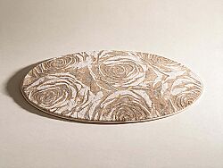 ELLOY OVAL PASPAS EKRU-BEJ-SİLVER 90x120cm - KERVAN