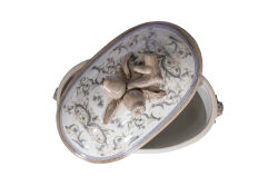 ELMORA DEKORATİF OVAL KUTU 29X16X9 CM CA078 - 5