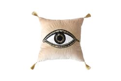 EVIL EYE KIRLENT ( ACHSH320 ) BEJ 45X45 CM - 2