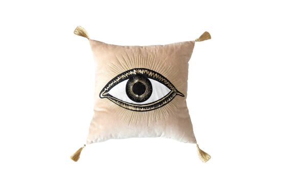 EVIL EYE KIRLENT ( ACHSH320 ) BEJ 45X45 CM - 2