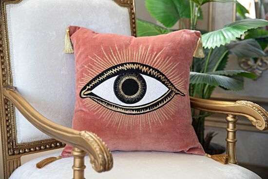 EVIL EYE KIRLENT ( ACHSH321 ) BAKIR 45X45 CM - 5