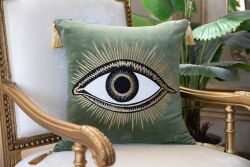 EVIL EYE KIRLENT ( ACHSH322 ) KOYU YESIL 45X45 CM - 5