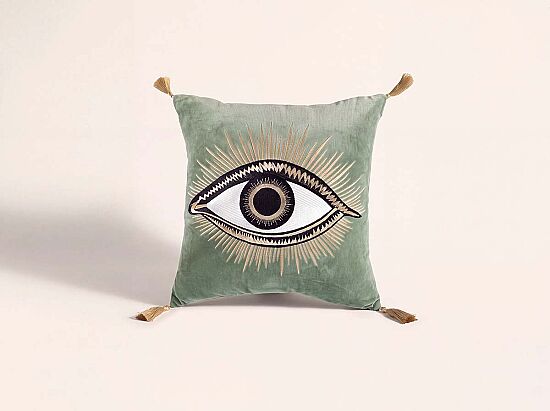 EVIL EYE KIRLENT ( ACHSH322 ) KOYU YESIL 45X45 CM - 1