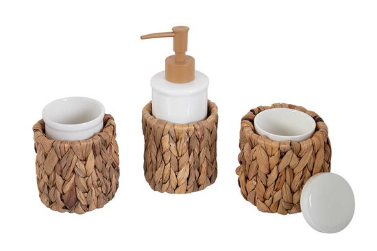 F-801 BANYO SET 3'LÜ (SIVI SABUNLUK-DİŞ FIRÇALIK-PAMUKLUK) - 2