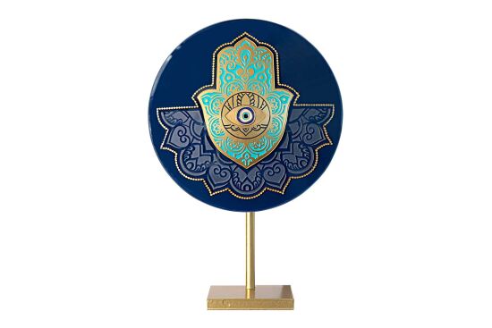 FATMA ANANIN ELİ AYAKLI DEKORATİF OBJE MAVİ 18x26 CM - 3