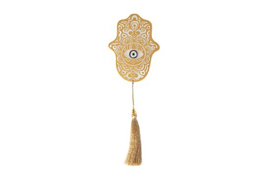 FATMA ANANIN ELİ PÜSKÜLLÜ DUVAR DEKOR GOLD 11X33 CM - 3