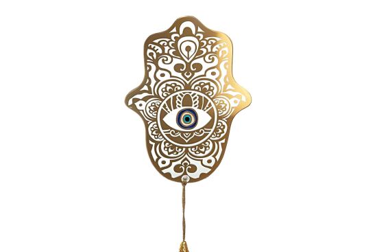 FATMA ANANIN ELİ PÜSKÜLLÜ DUVAR DEKOR GOLD 11X33 CM - 4