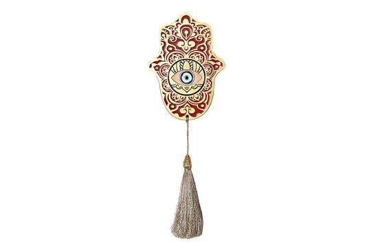 FATMA ANANIN ELİ PÜSKÜLLÜ DUVAR DEKOR KİREMİT 11X33 CM - 2