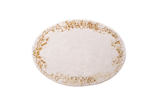 FLORA OVAL PASPAS EKRU-GOLD 90x120cm - 2