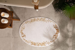 FLORA OVAL PASPAS EKRU-GOLD 90x120cm - 4