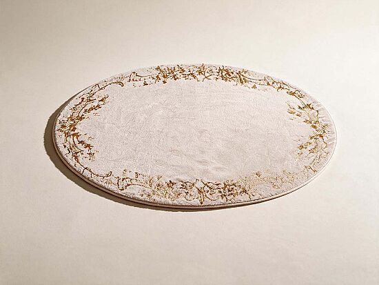 FLORA OVAL PASPAS EKRU-GOLD 90x120cm - 1