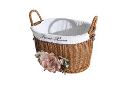 FLORAL KULPLU OVAL SEPET (M) 34X24X20 CM (SPT-319) - 2