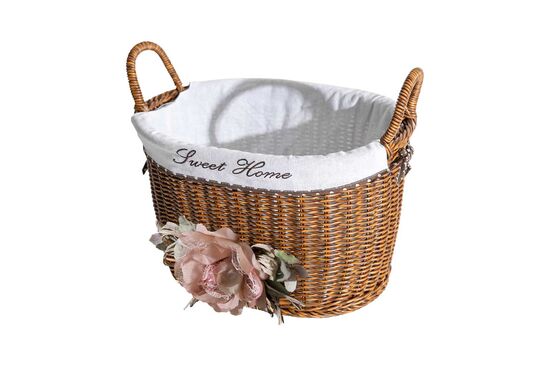 FLORAL KULPLU OVAL SEPET (M) 34X24X20 CM (SPT-319) - 2