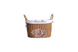 FLORAL KULPLU OVAL SEPET (S) 28X18X16 CM (SPT-319) - 3