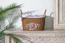 FLORAL KULPLU OVAL SEPET (S) 28X18X16 CM (SPT-319) - 4