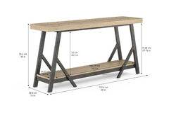 FRAME TIRNAK KAHVE 38x152x76cm 278374-2344 - 6
