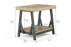 FRAME YAN SEHPA KAHVE 71x50x63.5cm 278368-2344 - 5