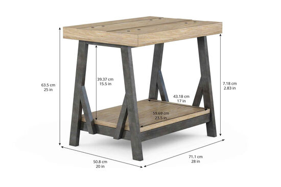 FRAME YAN SEHPA KAHVE 71x50x63.5cm 278368-2344 - 5