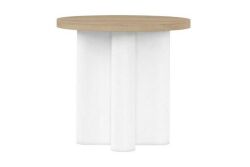 GARRİSON YUVARLAK YAN SEHPA BEYAZ 67x67x64cm 322303-1317 - 4