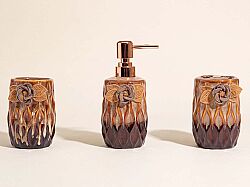 GÜLLÜ ZYA1997-5 BANYO SET 3'LÜ (SIVI SABUNLUK-DIS FIRCALIK-PAMUKLUK) - HSH-KRVN ORTAK
