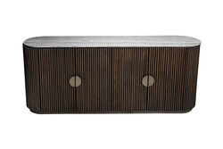 HAY KONSOL 4 KAPILI KAHVERENGİ GRİ MERMER 40x192x78cm SB231037_BND - 6