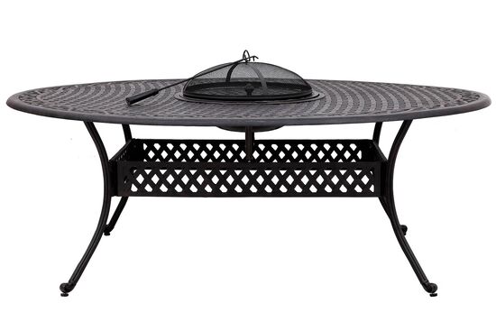 VERDE HS2014DIN/9T YEMEK MASASI OVAL KAHVE-MANGALLI 200x152x74cm - 3