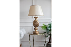 HYK1092 YAPRAK DESENLİ ABAJUR 45X80 CM GOLD - 4