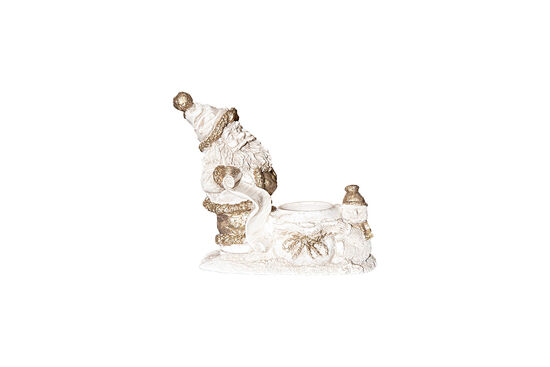 NOEL BABA MUMLUK 8x15 cm KREM-GOLD (YLBŞ) HYK1170 - 3