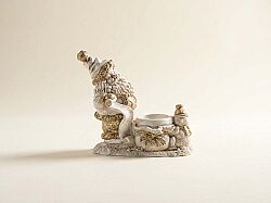 NOEL BABA MUMLUK 8x15 cm KREM-GOLD (YLBŞ) HYK1170 - 1