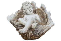 MIDYELI BEBEK MELEK KREM-GOLD 24x26cm HYK356 - 3