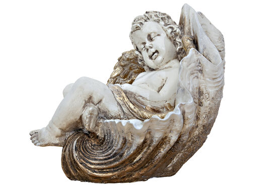 MIDYELI BEBEK MELEK KREM-GOLD 24x26cm HYK356 - 2