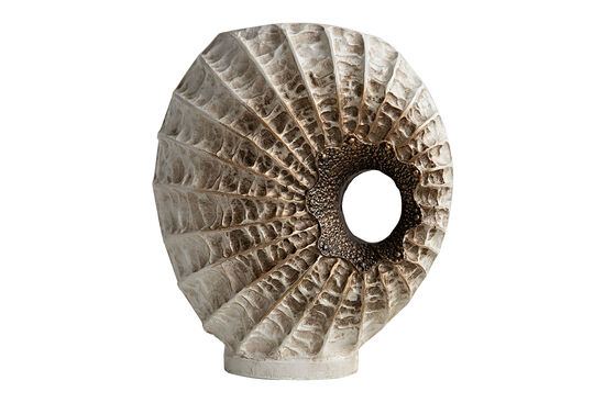 TUTACAKLI MERCAN VAZO-2 KREM-GOLD 26x29cm HYK569 - 3