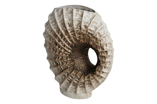 TUTACAKLI MERCAN VAZO-2 KREM-GOLD 26x29cm HYK569 - 2