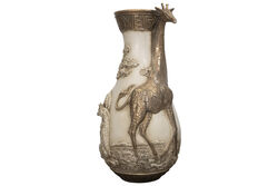 ZURAFALI VAZO KREM-GOLD 22x43cm HYK636 - 4
