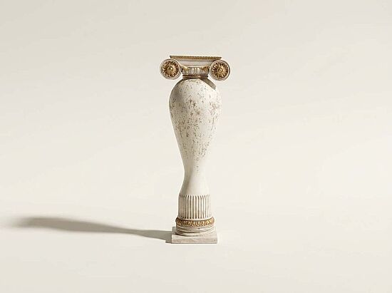 SÜTUN KAPAKLI KÜÇÜK KÜP KREM-GOLD 22x58cm HYK789(DY) - 1