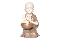 KASE TUTAN KEL YOGİ 18X35 CM KREM-GOLD HYK84 - 3