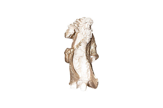 PALTOLU NOEL BABA 10x19 cm KREM-GOLD (YLBŞ) HYK873 - 3